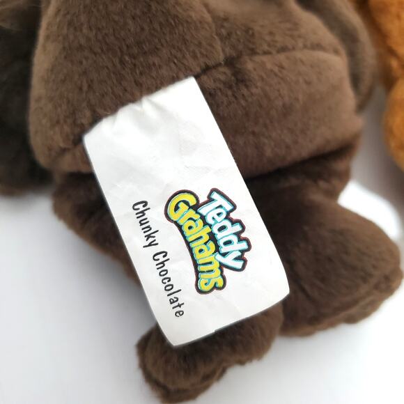 Vtg Plush Teddy Graham Bears Chunky & Chocolate Spicey Cinnamon 8" Collectible - Picture 6 of 11